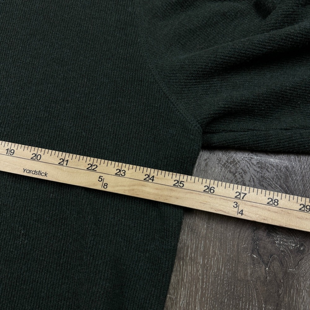 Banana Republic Mens XXL Quarter Zip Pullover Sweater Dark Green Ribbed Texture - Picture 6 of 6
